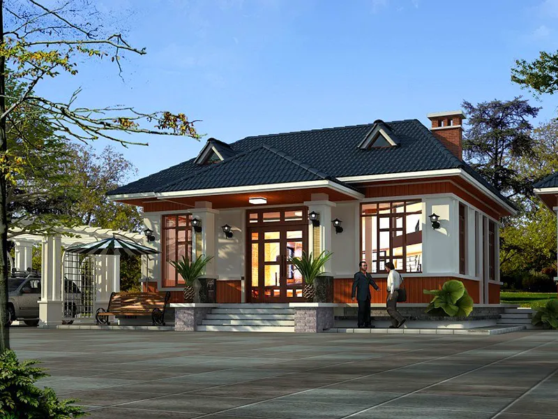 mẫu nhà cấp 4 đẹp kiểu kiến trúc Châu Âu giá rẻ