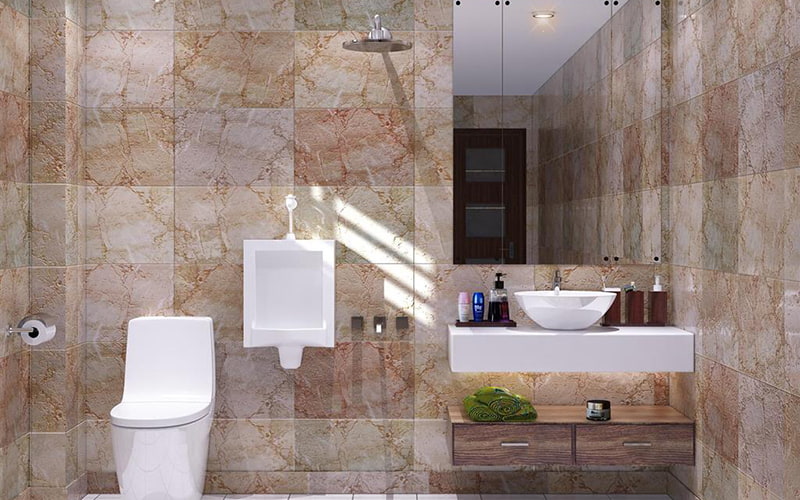 thiết kế phòng tắm hiện đại cho nhà cấp 4 ở nông thôn