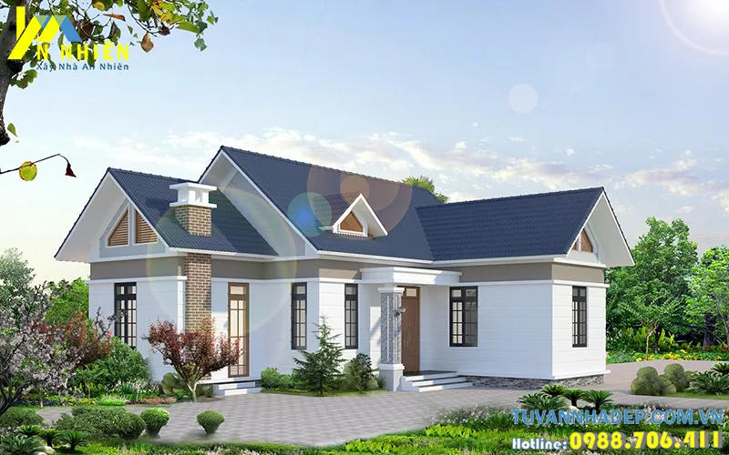 mẫu nhà cấp 4 đẹp chi phí xây dựng thấp 2020