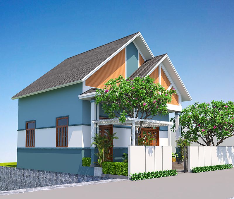 góc nghiêng nhà cấp 4 mái thái