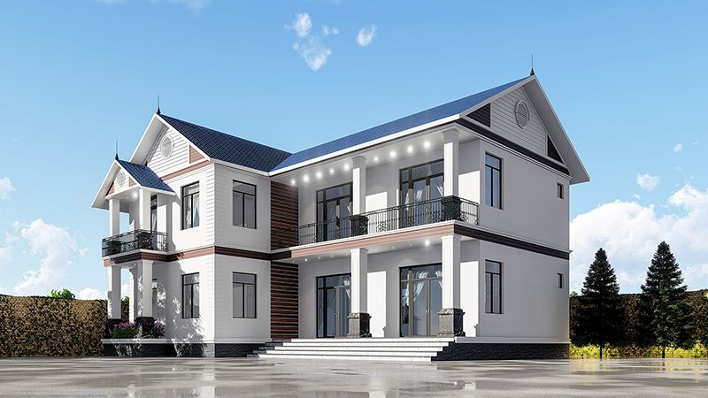 biệt thự 2 tầng mái thái
