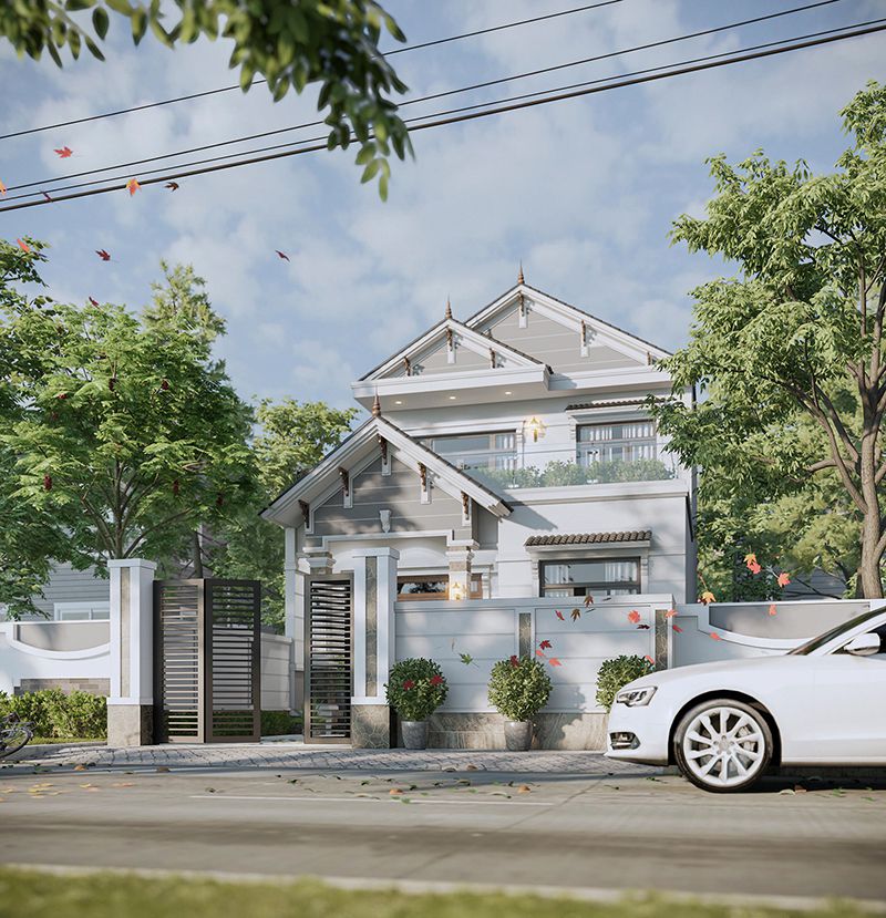 hình ảnh nhà ống mái thái