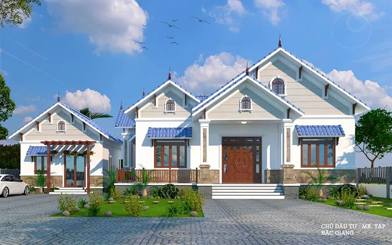 bản vẽ kiến trúc nhà cấp 4 mái thái đẹp