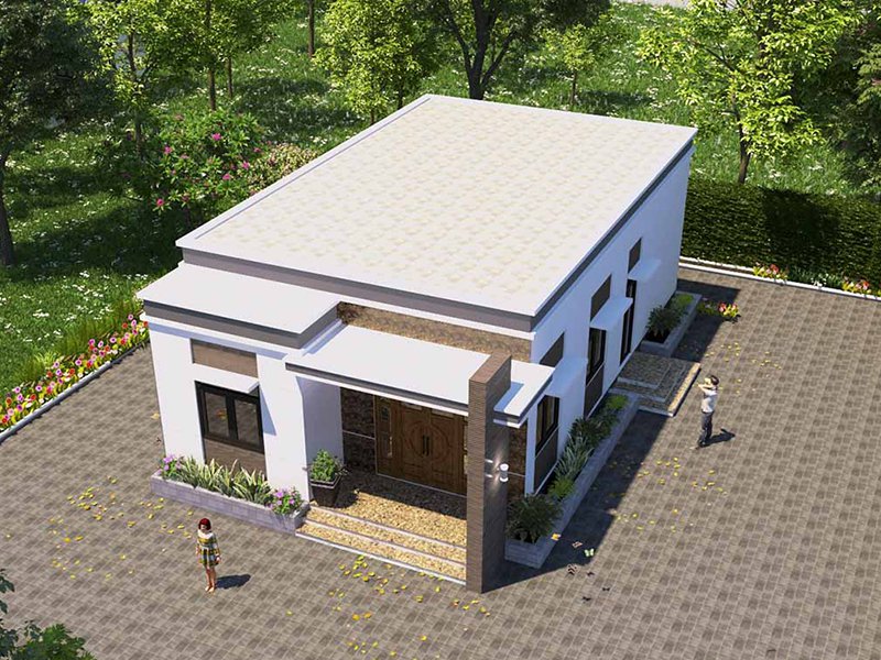 mẫu nhà ống đơn giản đẹp giá rẻ ở nông thôn