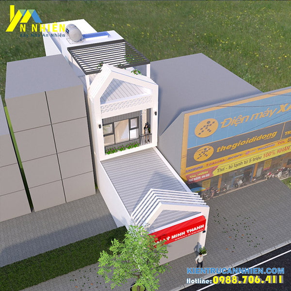 Kiến trúc nhà phố 2 tầng 5x15