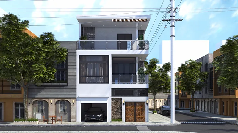 Nhà phố mặt tiền 8m