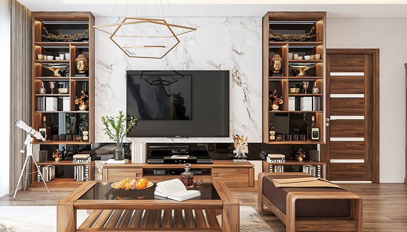 nội thất biệt thự chữ L