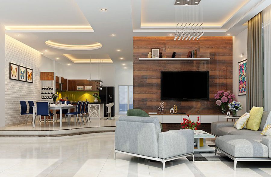 trang trí phòng khách biệt thự