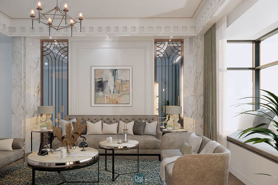 hình ảnh phòng khách đẹp tân cổ điển