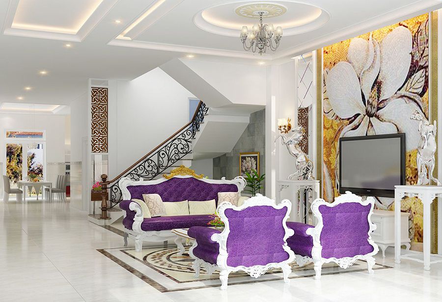 đồ nội thất được lựa chọn với kiểu dáng cầu kỳ