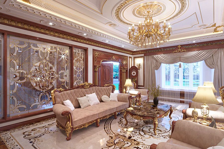 phòng khách tân cổ điển