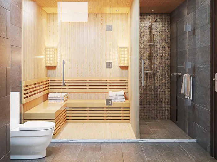Nhà tắm được thiết kế theo các nhà tắm kiểu Nhật