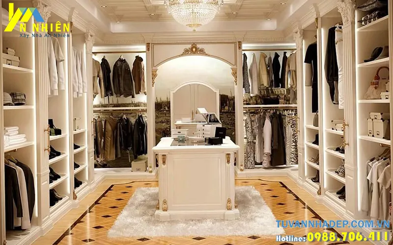 nội thất phòng thay đồ phong cách tân cổ