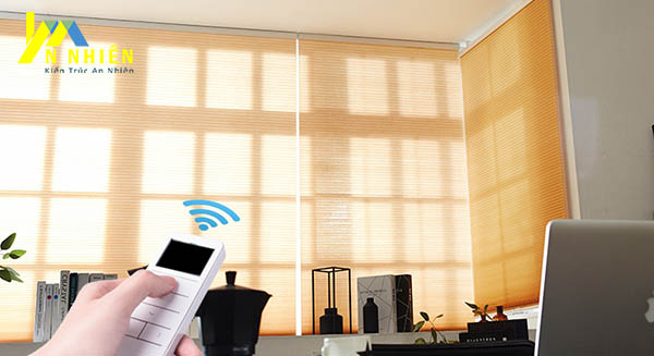 mẫu rèm cuốn trơn bản lá