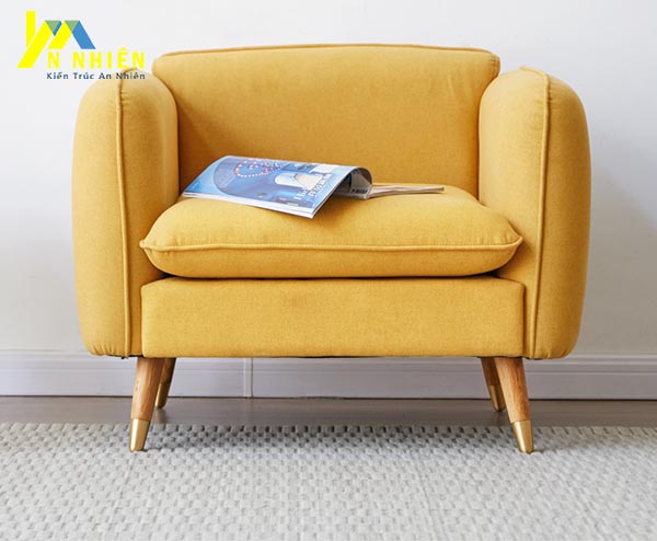 hình ảnh ghế sofa màu vàng bọc vải