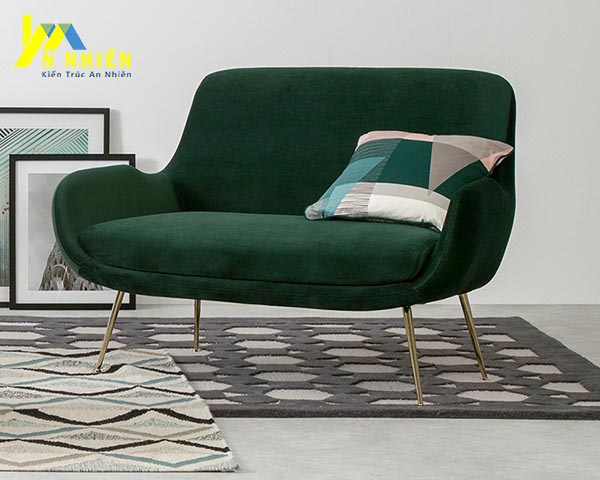 mẫu ghế sofa màu xanh lá