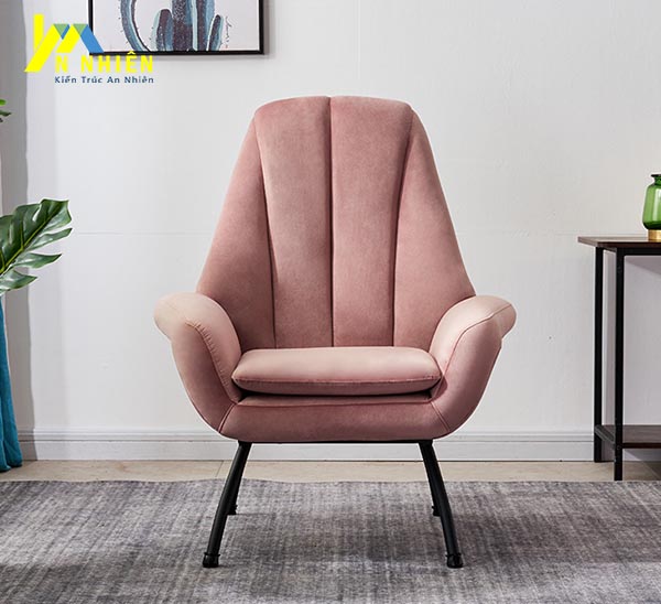 mẫu sofa đơn màu hồng