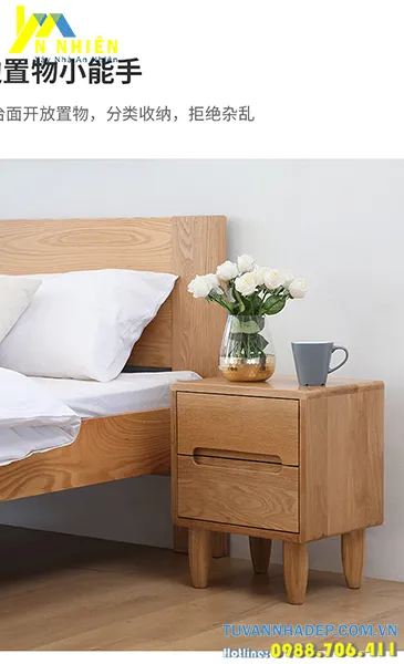 chất liệu gỗ tự nhiên luôn được yêu thích để làm đồ nội thất phòng ngủ