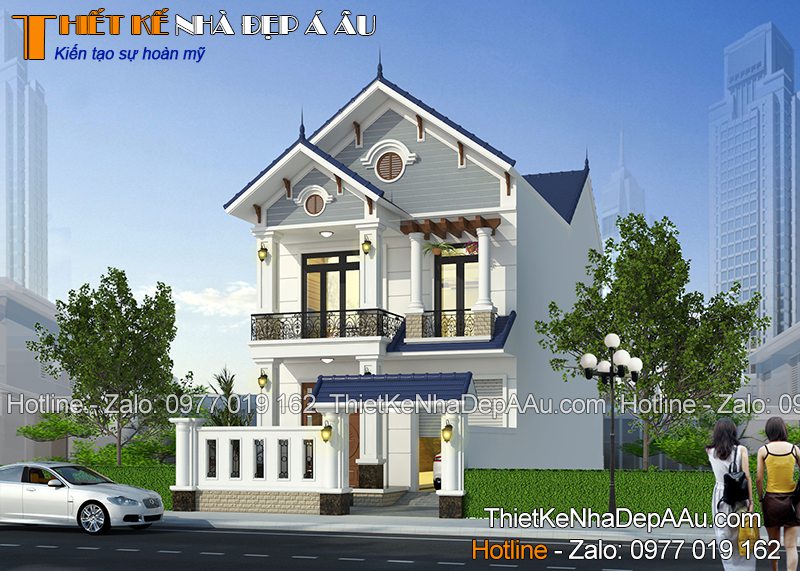 Mẫu nhà 2 tầng mặt tiền 7m