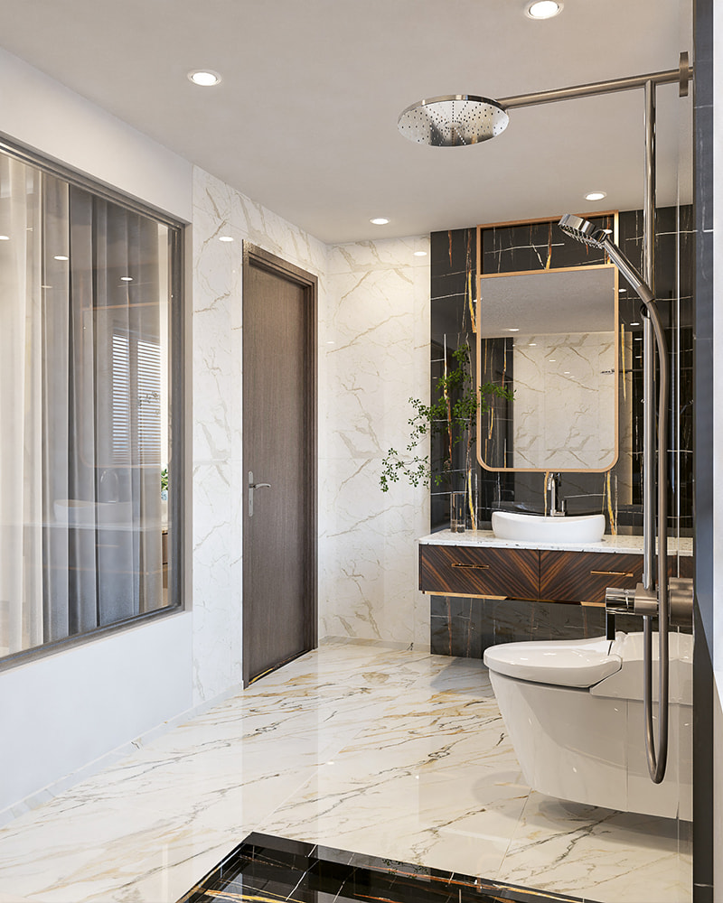 thiết kế phòng tắm chung cư