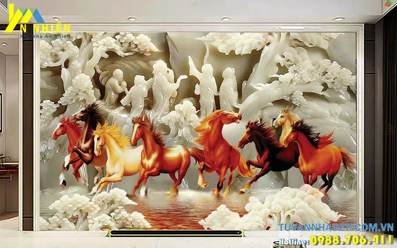 tranh ngọc mã đáo thành công