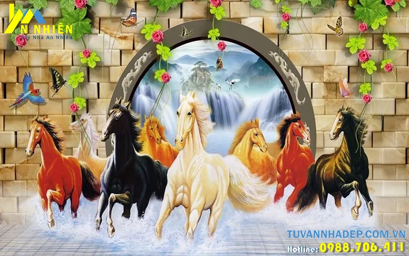 tranh mã đáo thành công 3d