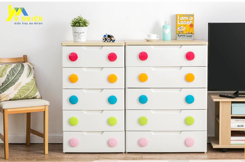 tủ với tay cầm ngộ nghĩnh