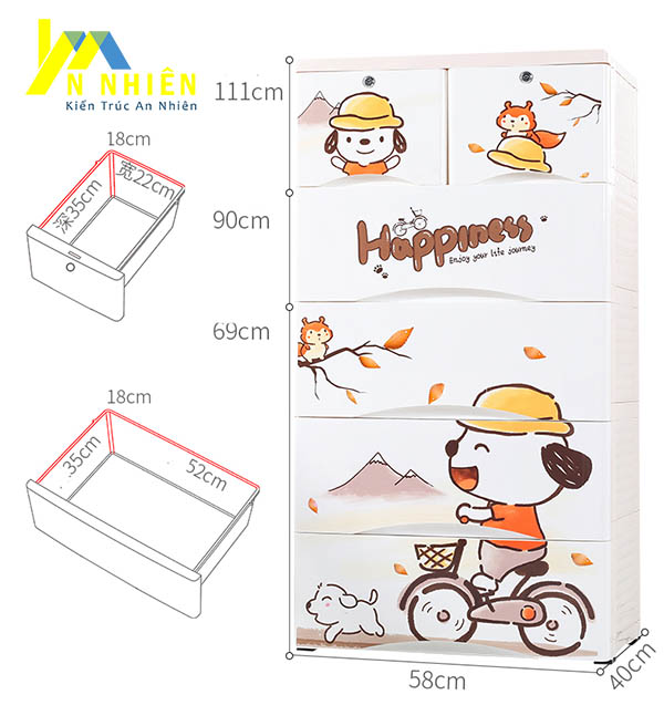 mẫu tủ nhựa nhỏ cho bé