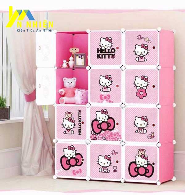 Tủ nhựa cho bé hình hello kitty