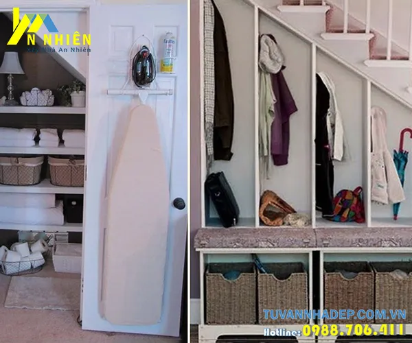 giữ quần áo thơm và sạch khi đặt trong tủ dưới cầu thang cần phải lau chùi quét dọn thường xuyên