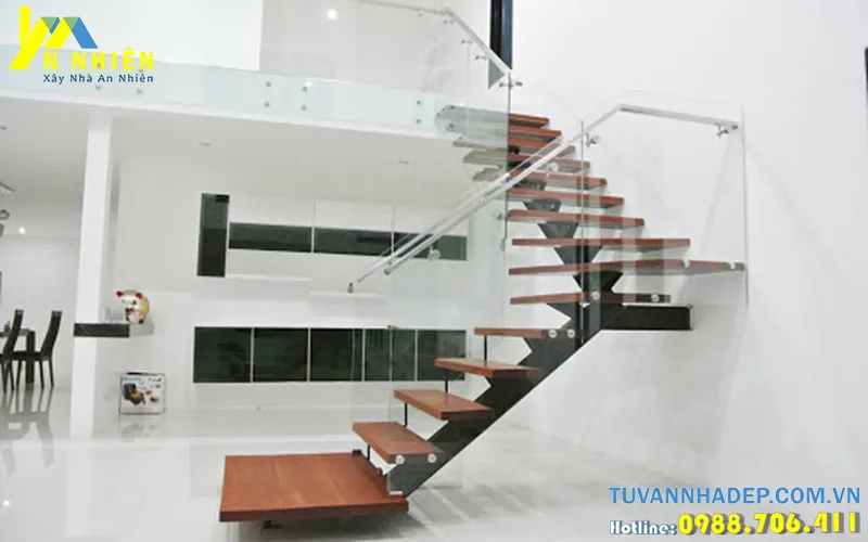 cầu thang xương cá đẹp